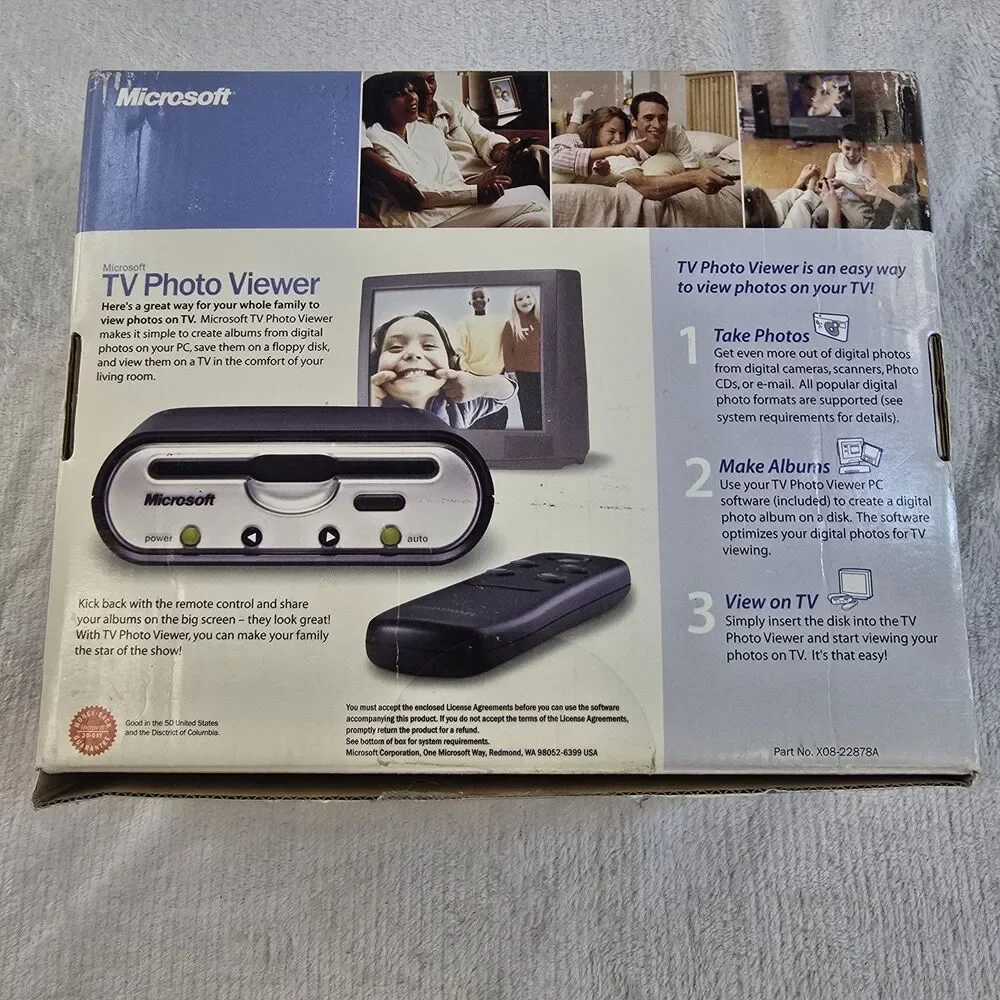 Microsoft TV Photo Viewer X08-22497 With Software Floppy Vintage In Original Box